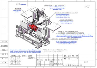 Gas Bottle Welding Cnc Spinning Lathe Machine For Natural Gas Pressure Vessel Making