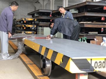 30m/Min 10 Ton Battery Motorized Transfer Trolley For Steel Pipe Movement