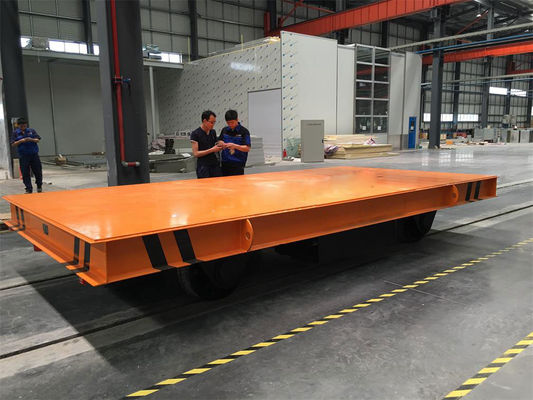 High Temperature Resistant Ladle Transfer Cart with 20-150 Ton Load Capacity and Battery Powered Rail Guided System