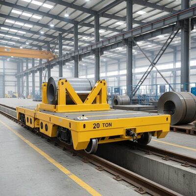 20 Ton Battery Powered Rail Transfer Cart for Steel Coil and Mold Handling