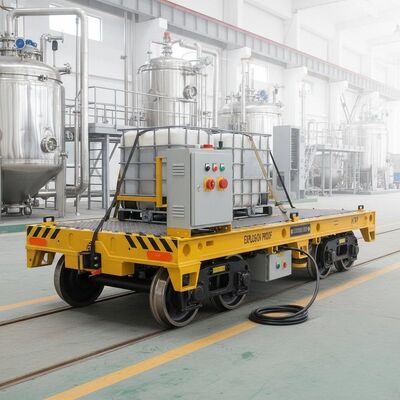 Explosion Proof Rail Transfer Cart with 10 Ton Load Capacity and Battery Powered for Chemical Industry Safety