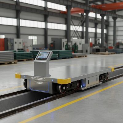 AGV Smart Rail Transfer Cart with 10 Ton Loading Capacity, 30m/min Transfer Speed and Battery Powered for Industrial Automation