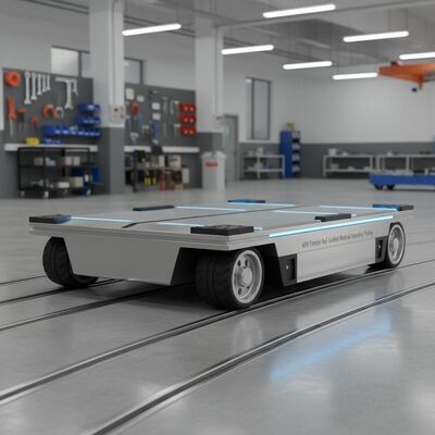 10 Ton Load Capacity Multi-Directional Shuttle Transfer Cart with Battery Powered Rail Guided Material Handling Trolley